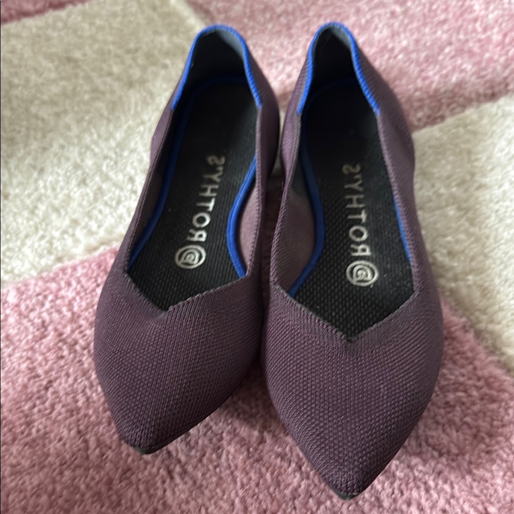 Rothy's Purple Flats with Pointed Toe